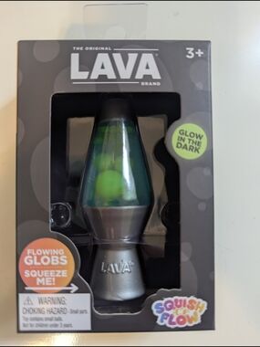 Schylling LAVA Glow-in-the-Dark Kids Lava Lamp Toy - Green And Blue